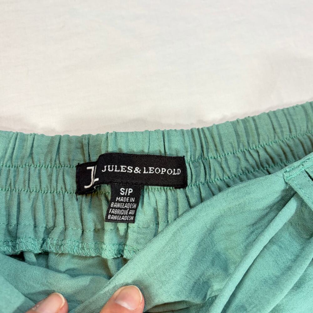 Jules & Leopold womens green tie waist wide leg pants. Size S. career, church - Picture 3 of 6